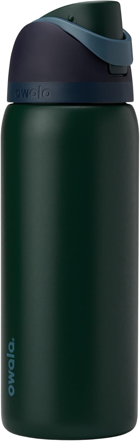Owala FreeSip Insulated Stainless Steel Water Bottle with Straw, BPA-Free Sports Water Bottle, Great for Travel, 24 Oz, Denim