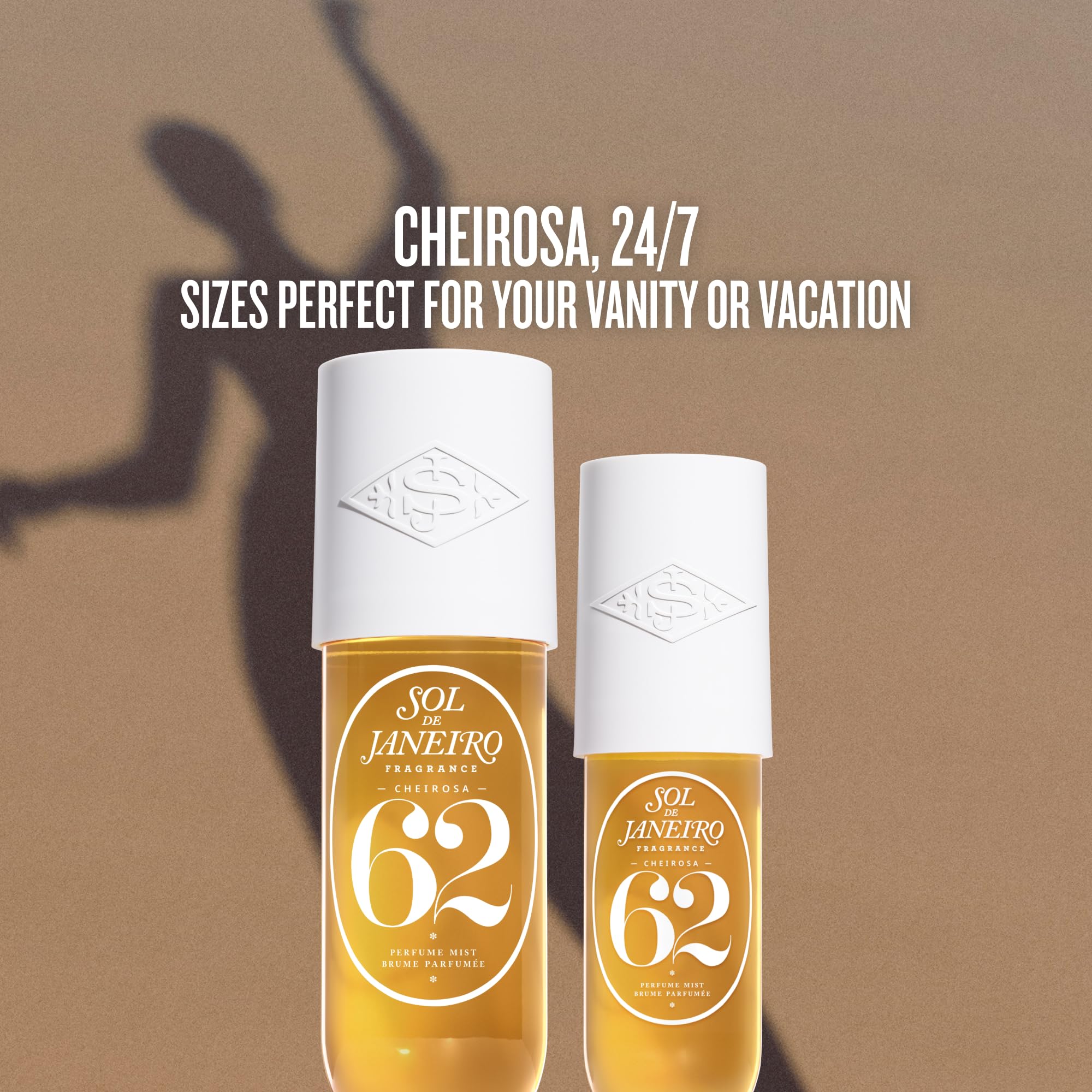 SOL DE JANEIRO Cheirosa Hair & Body Fragrance Mist Full Size and Travel Size Set - Home and Away Bundle - 8.1 & 3 fl oz Duo - Amazon Exclusive